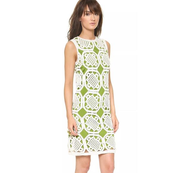 Tory Burch Lexi Crochet Dress Runway Green RARE Size S $550 - Picture 15 of 16